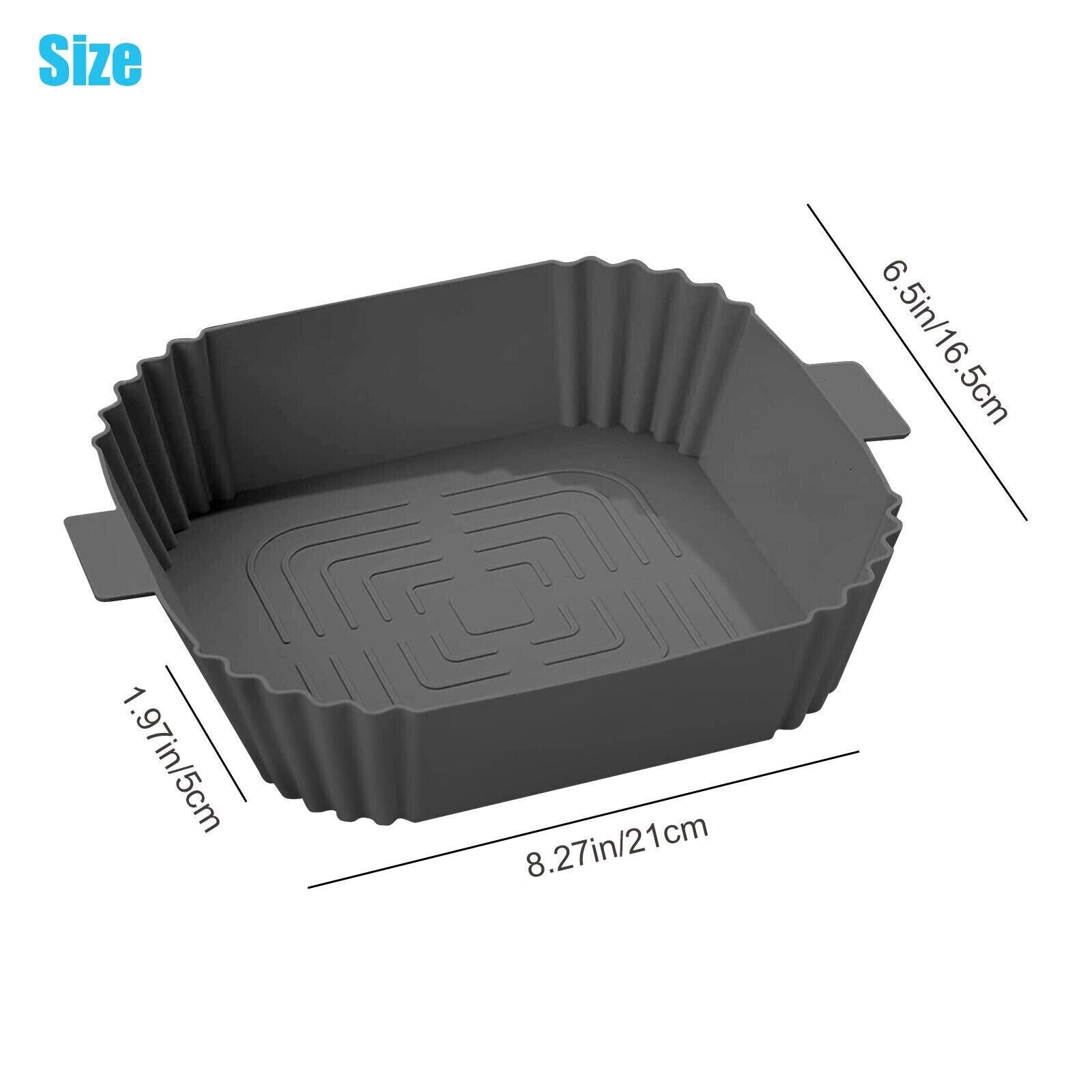 Silicone Air Fryer Tray Basket Liners Non-Stick Safe Oven Baking Tray Pot