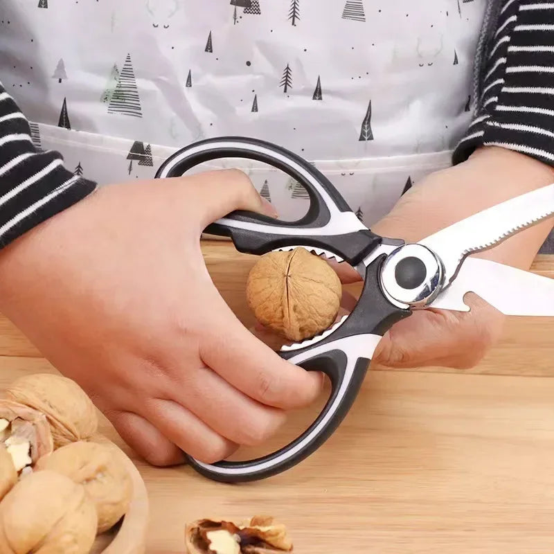 Multifunctional Stainless Steel Kitchen Scissors for Meat & Fish