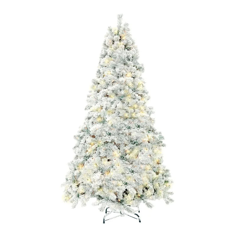 Artificial Christmas Tree | Snow Flocked Fake Christmas Tree with 407 Branch Tips | Xmas Tree for Home & Office, Foldable Base