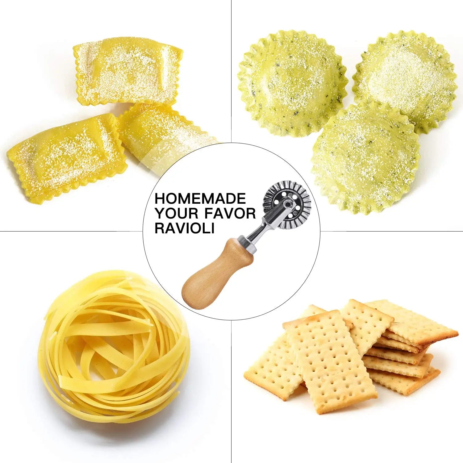 Fusiontec Pastry Wheel Cutter & Ravioli Crimper for Kitchen