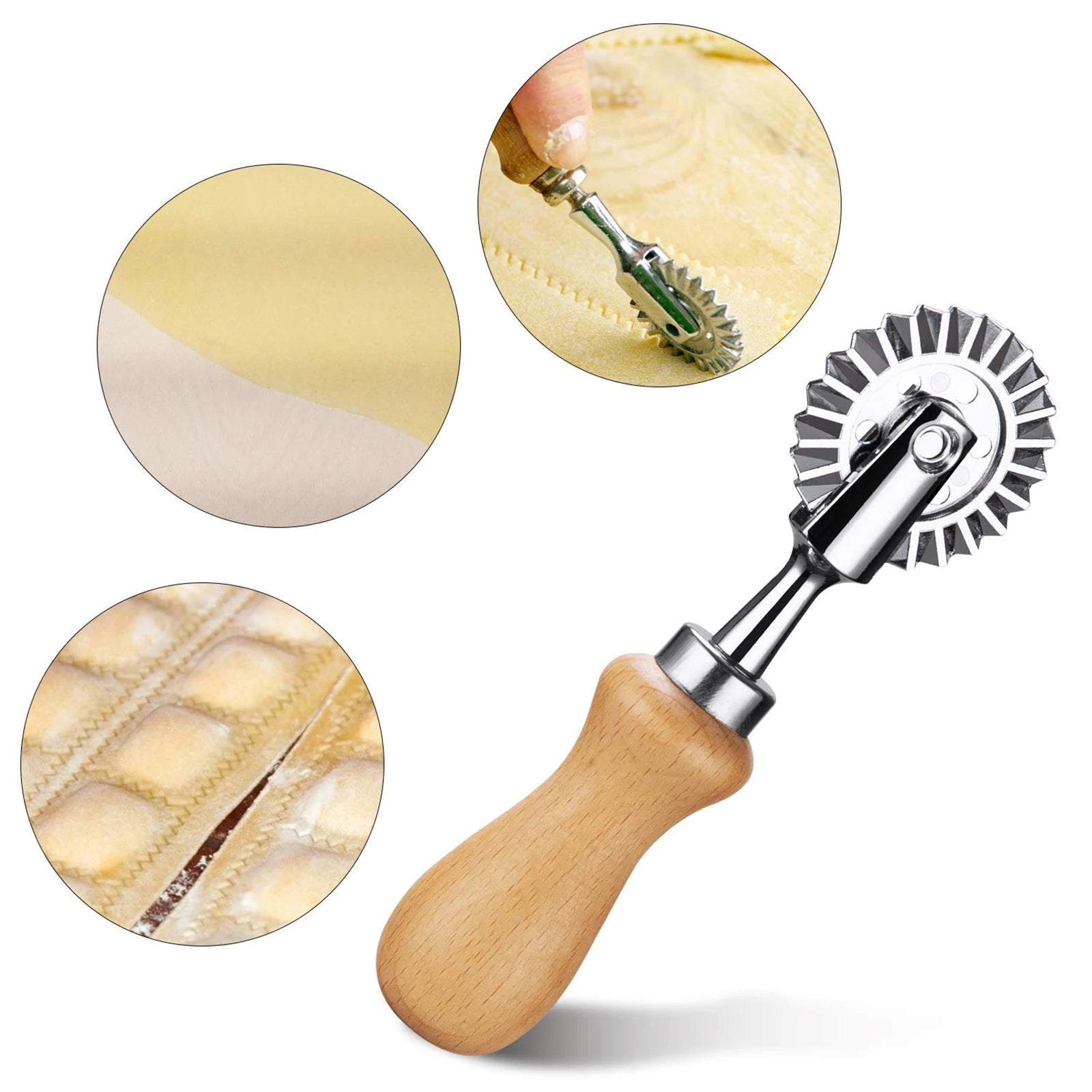 Fusiontec Pastry Wheel Cutter & Ravioli Crimper for Kitchen