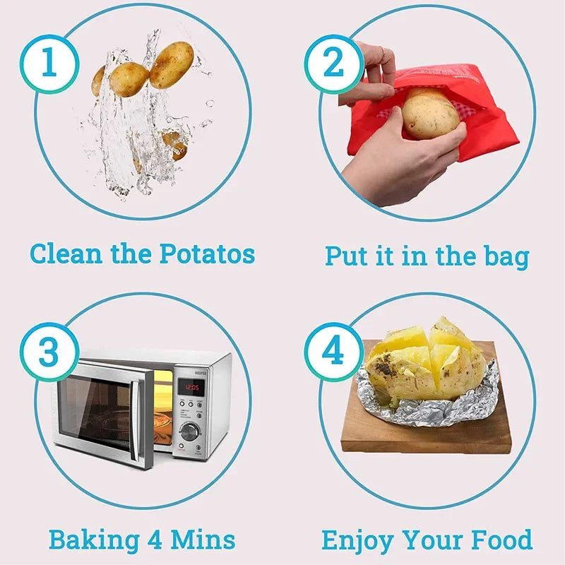 Microwave Potato Cooker Bag for Quick Baked Potatoes