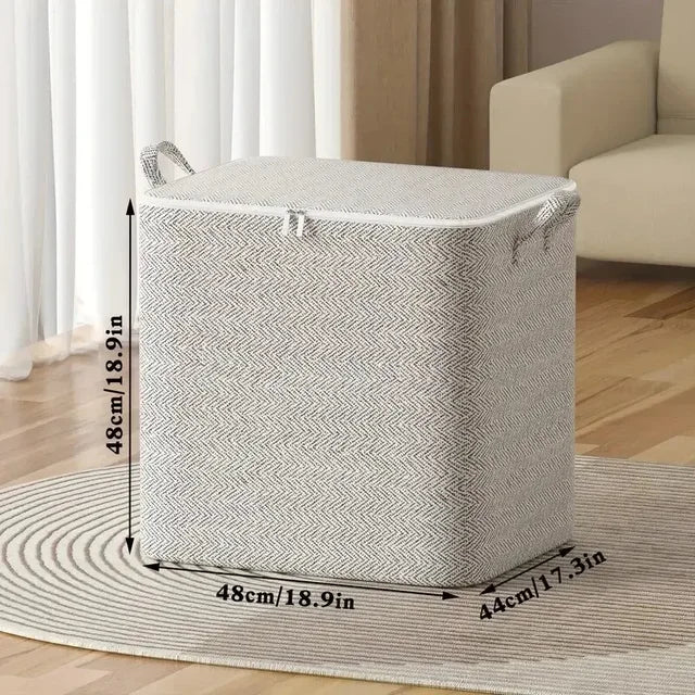 Grey Arrow Pattern Zippered Storage Bag for Blankets & Clothes