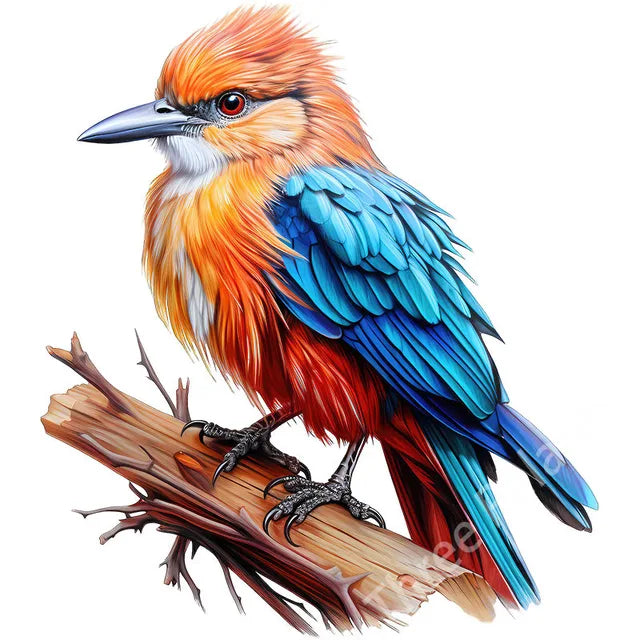 Alcedo Bird Watercolor Art Wall Sticker