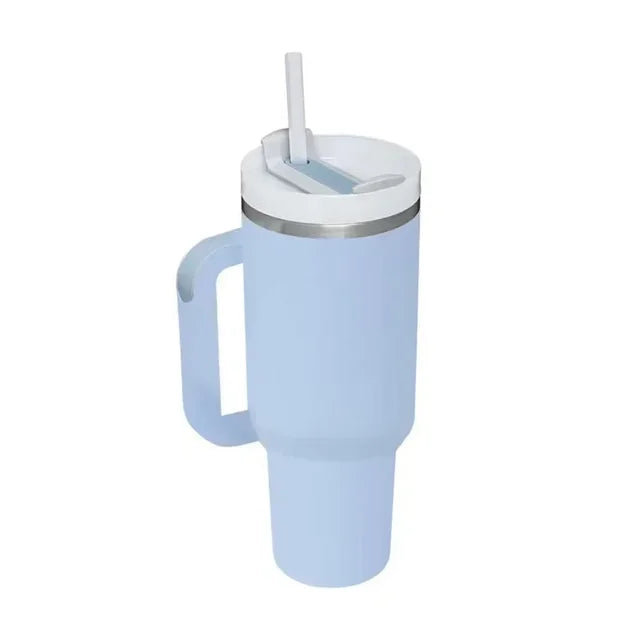 Tumbler with Handle and Straw Lid