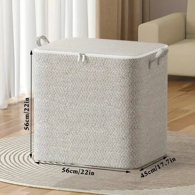 Grey Arrow Pattern Zippered Storage Bag for Blankets & Clothes