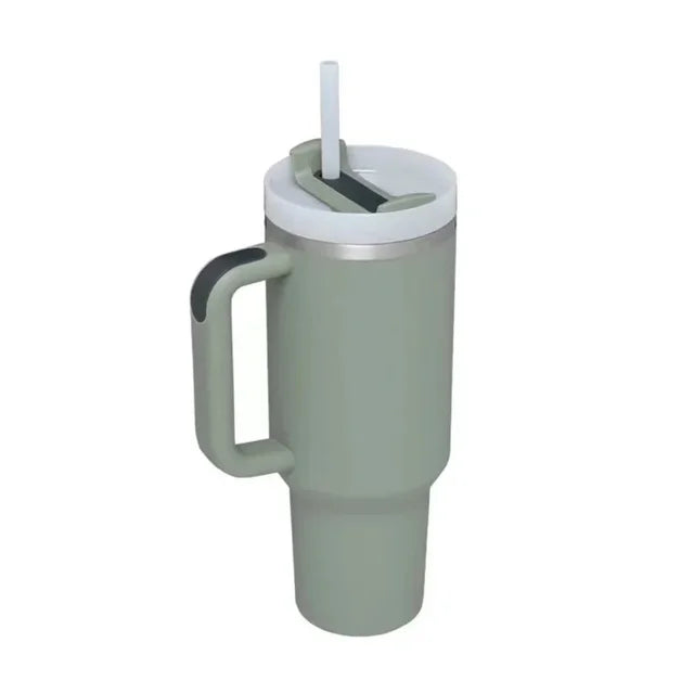 Tumbler with Handle and Straw Lid