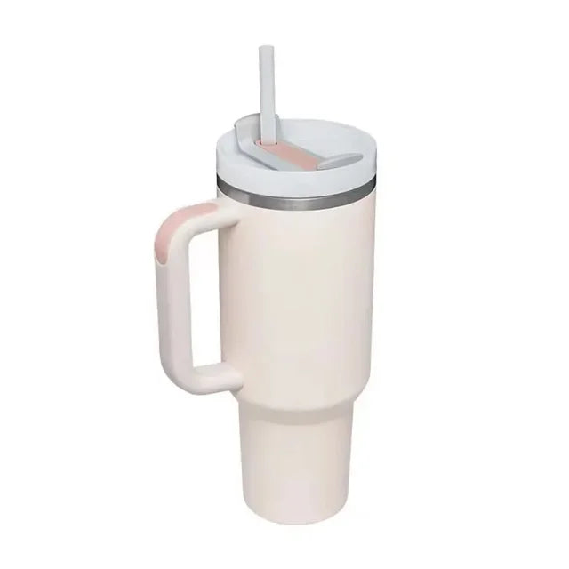 Tumbler with Handle and Straw Lid