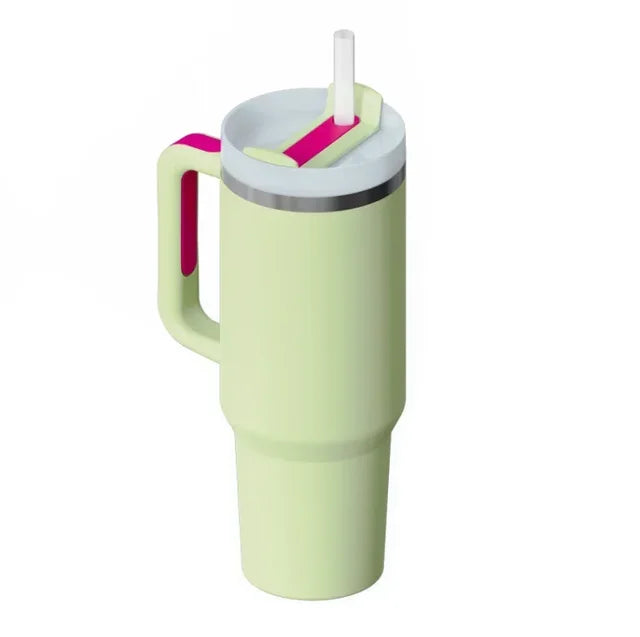 Tumbler with Handle and Straw Lid