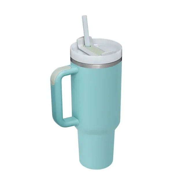 Tumbler with Handle and Straw Lid