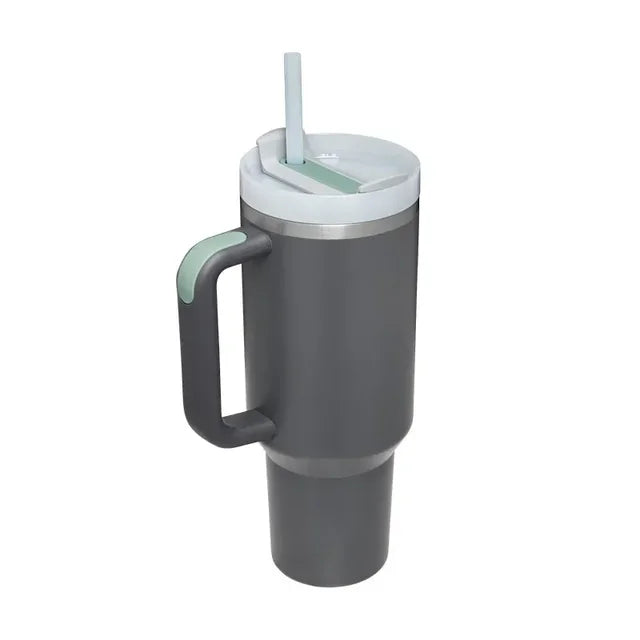 Tumbler with Handle and Straw Lid