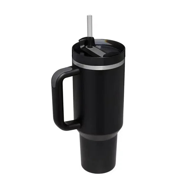 Tumbler with Handle and Straw Lid