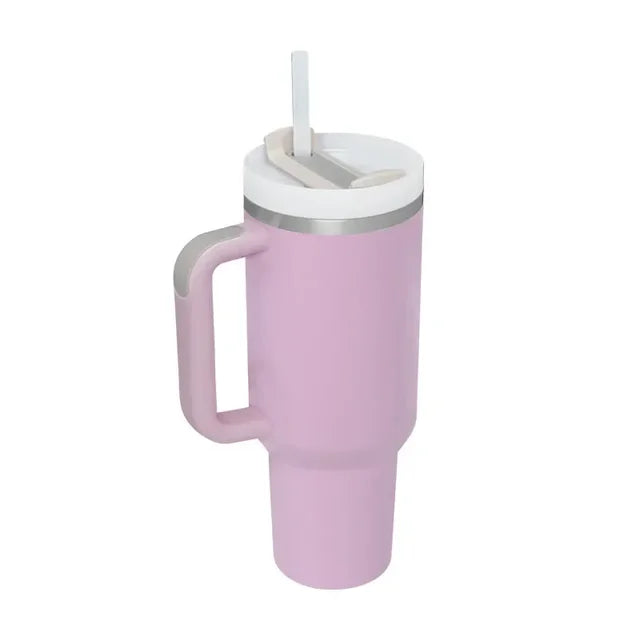 Tumbler with Handle and Straw Lid