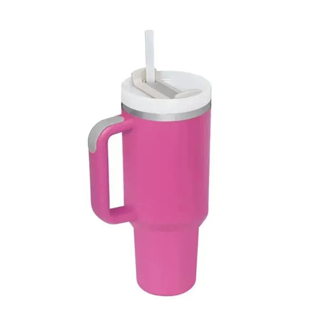 Tumbler with Handle and Straw Lid