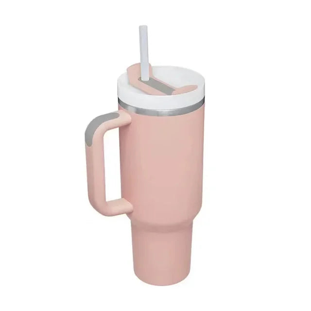 Tumbler with Handle and Straw Lid