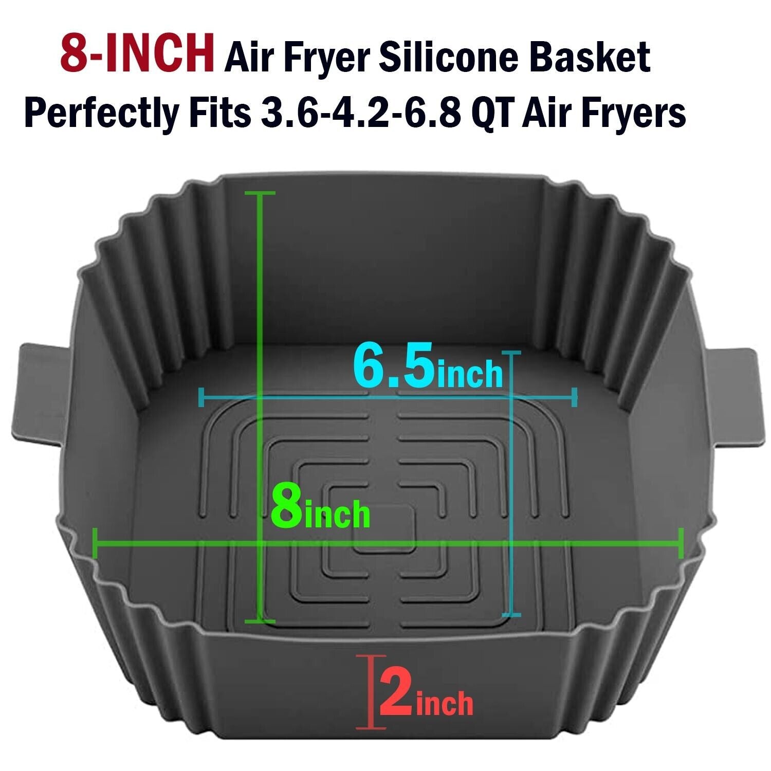 Silicone Air Fryer Tray Basket Liners Non-Stick Safe Oven Baking Tray Pot